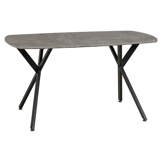Alsip Dining Table In Concrete Effect And Black_1