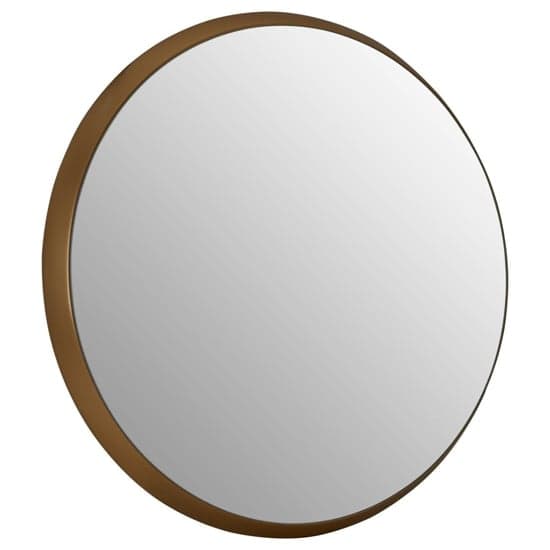 Athens Large Round Wall Bedroom Mirror In Gold Frame_2