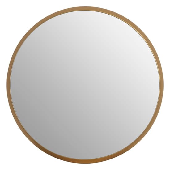 Athens Large Round Wall Bedroom Mirror In Gold Frame_3