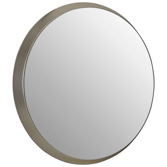 Athens Medium Round Wall Bedroom Mirror In Silver Frame_2
