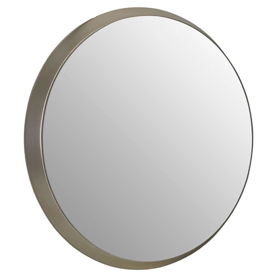 Athens Medium Round Wall Bedroom Mirror In Silver Frame_3