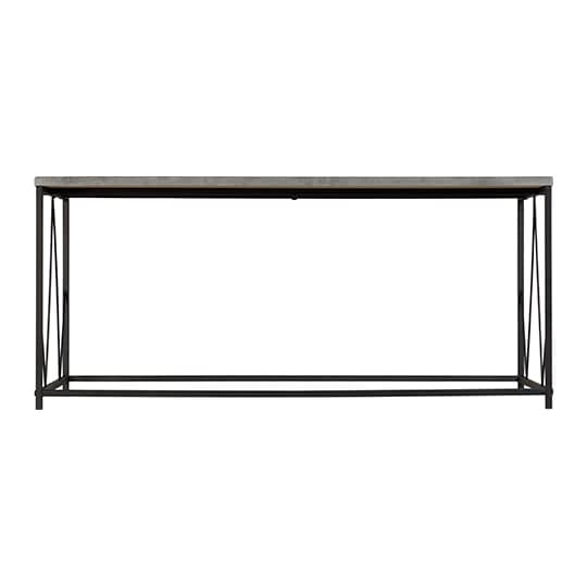 Alsip Rectangular Coffee Table In Concrete Effect And Black_2