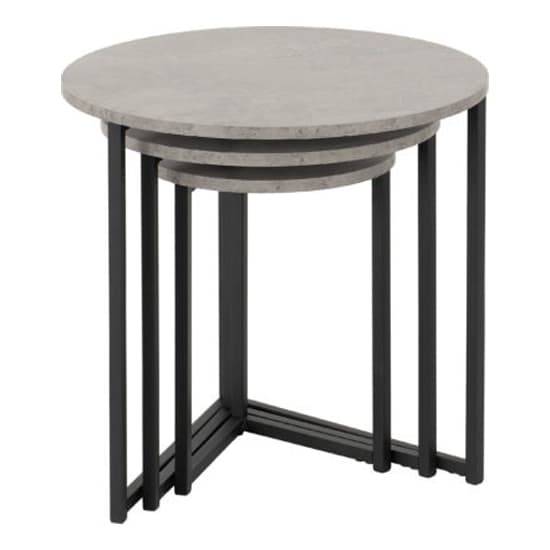 Alsip Round Wooden Nest Of 3 Tables In Concrete Effect_3