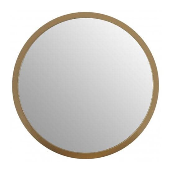 Athens Small Round Wall Bedroom Mirror In Gold Frame_1