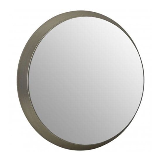 Athens Small Round Wall Bedroom Mirror In Silver Frame_2