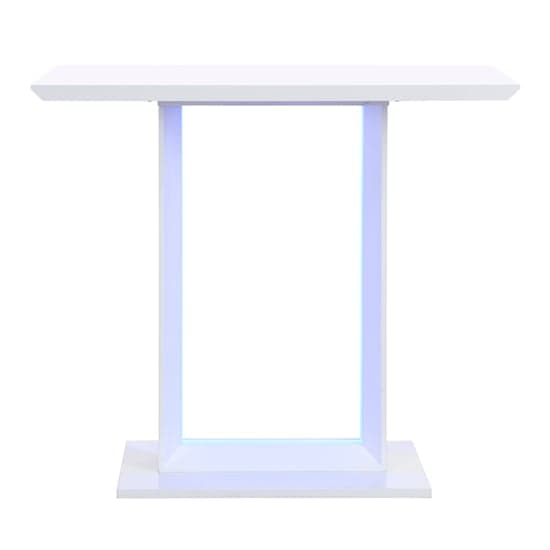 Atlantis High Gloss Bar Table In White With LED Lighting_5