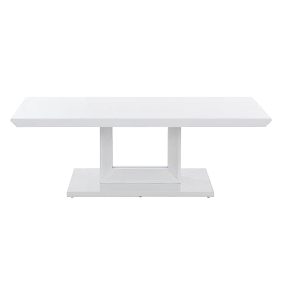 Atlantis High Gloss Coffee Table In White With LED Lighting_3