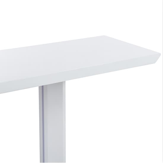 Atlantis High Gloss Console Table In White With LED Lighting
