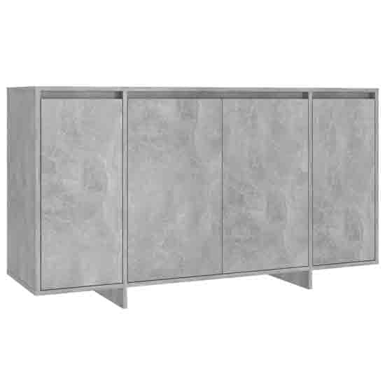 Atoka Wooden Sideboard With 4 Doors In Concrete Grey_4