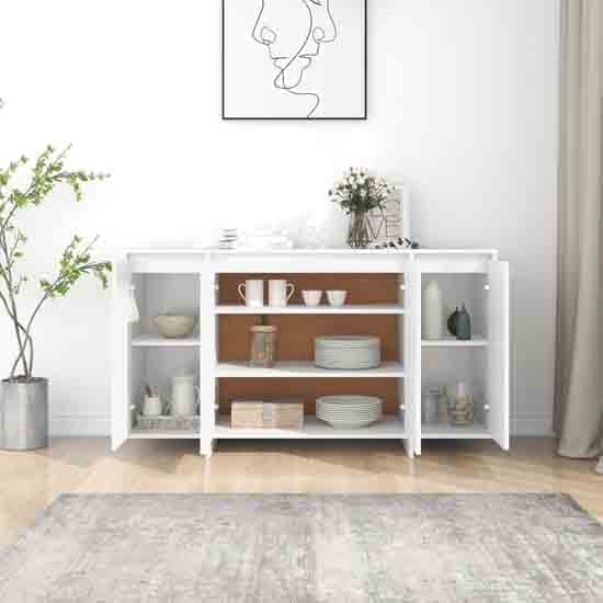 Atoka Wooden Sideboard With 4 Doors In White_2