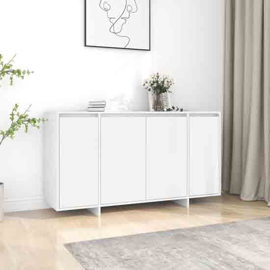 Atoka Wooden Sideboard With 4 Doors In White_1