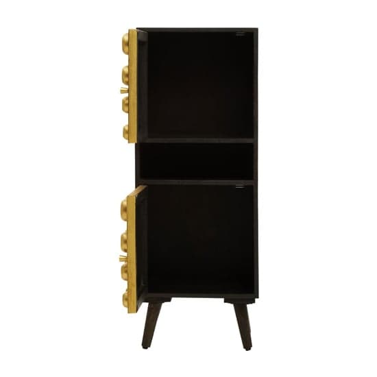 Atria Tall Wooden Storage Cabinet In Black And Gold_3