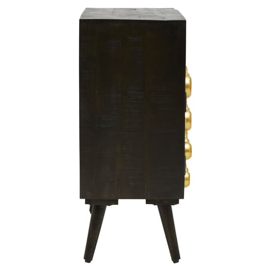 Atria Wooden Sideboard With 2 Doors In Black And Gold_4