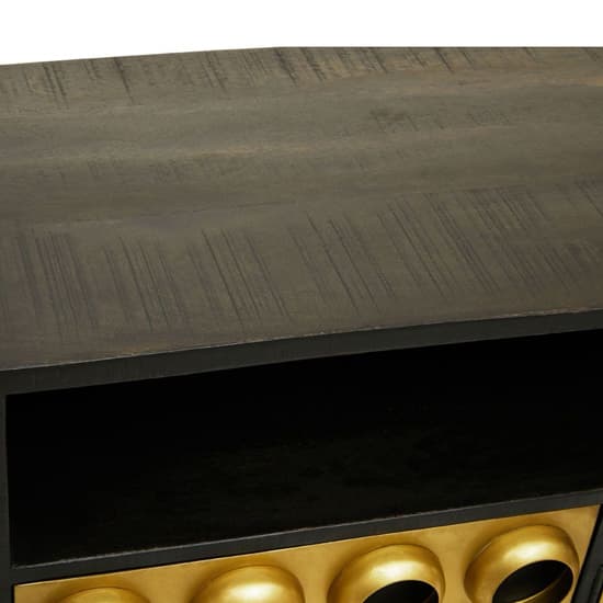 Atria Wooden Sideboard With 3 Doors In Black And Gold_6
