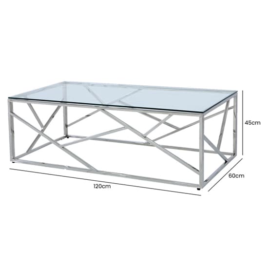 Attica Glass Coffee Table With Chrome Stainless Steel Base_4