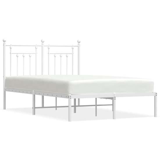 Attica Metal Double Bed With Headboard In White_2