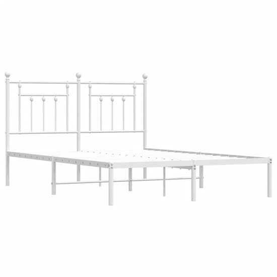 Attica Metal King Size Bed With Headboard In White_4