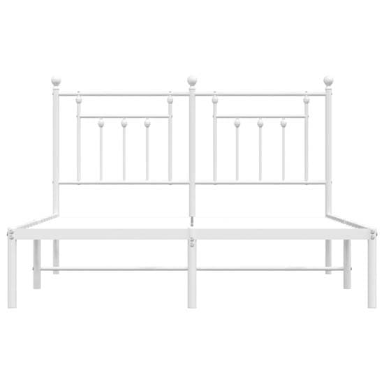 Attica Metal King Size Bed With Headboard In White_5