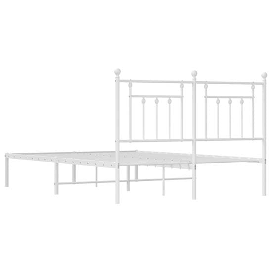 Attica Metal King Size Bed With Headboard In White_7