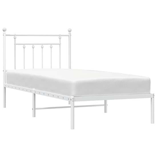 Attica Metal Single Bed With Headboard In White_3