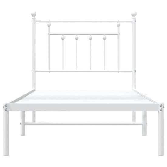 Attica Metal Single Bed With Headboard In White_5