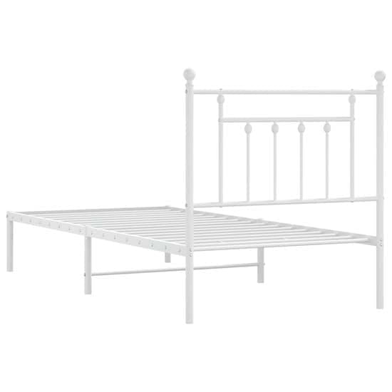 Attica Metal Single Bed With Headboard In White_7