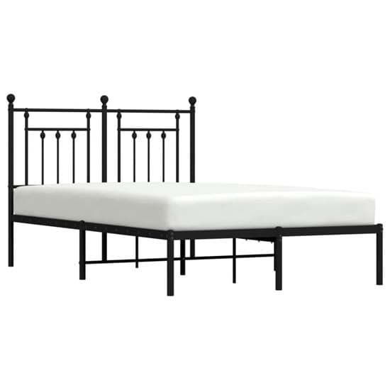 Attica Metal Small Double Bed With Headboard In Black_3