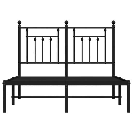 Attica Metal Small Double Bed With Headboard In Black_5