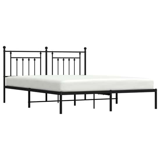 Attica Metal Super King Size Bed With Headboard In Black_3