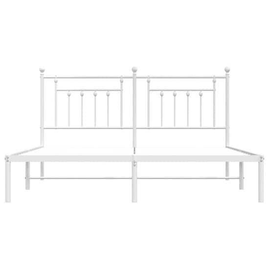 Attica Metal Super King Size Bed With Headboard In White_5