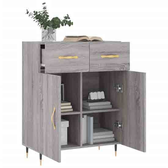 Attica Wooden Sideboard With 2 Doors In Grey Sonoma_3