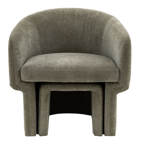 Augusta Fabric Armchair With Foot Stools In Grey_3