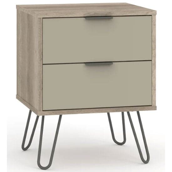 Avoch Wooden Bedside Cabinet In Driftwood With 2 Drawers_1