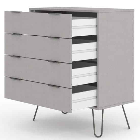 Avoch Wooden Chest Of Drawers In Grey With 4 Drawers_3