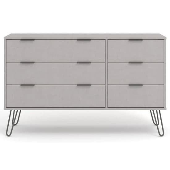 Avoch Wooden Chest Of Drawers In Grey With 6 Drawers_2