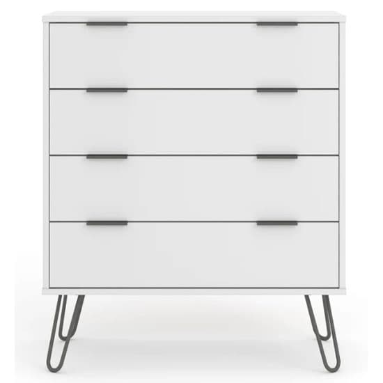 Avoch Wooden Chest Of Drawers In White With 4 Drawers_2