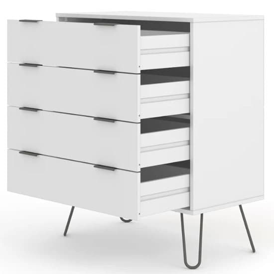 Avoch Wooden Chest Of Drawers In White With 4 Drawers_3