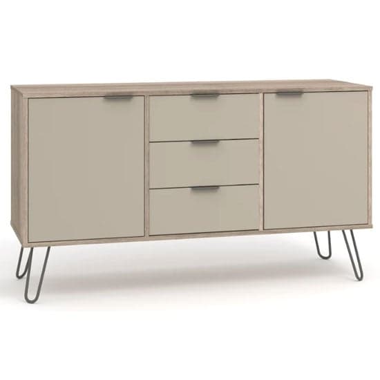 Avoch Wooden Sideboard In Driftwood With 2 Doors 3 Drawers_1