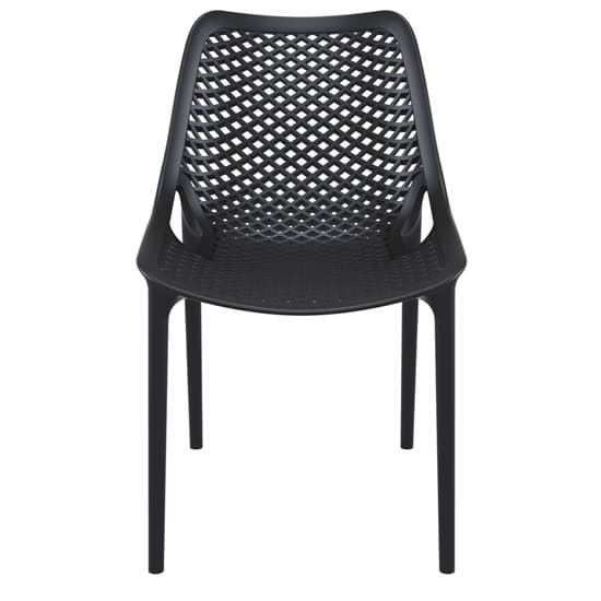 Aultas Outdoor Black Stacking Dining Chairs In Pair_3