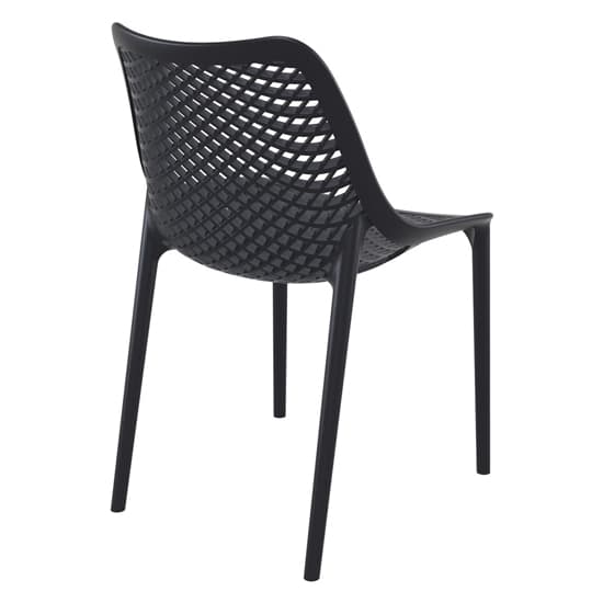 Aultas Outdoor Black Stacking Dining Chairs In Pair_5