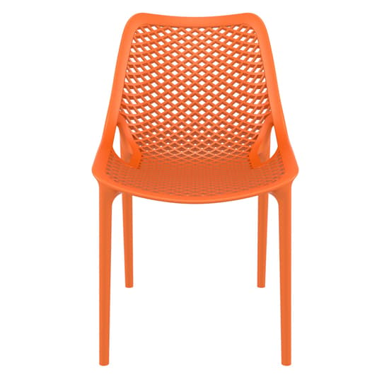 Aultas Outdoor Orange Stacking Dining Chairs In Pair_3