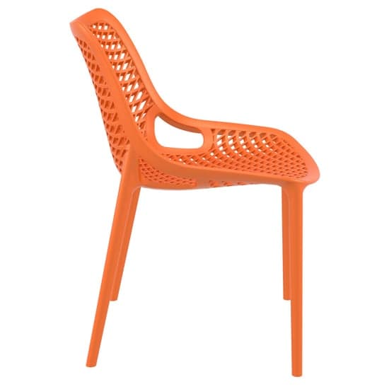 Aultas Outdoor Orange Stacking Dining Chairs In Pair_4