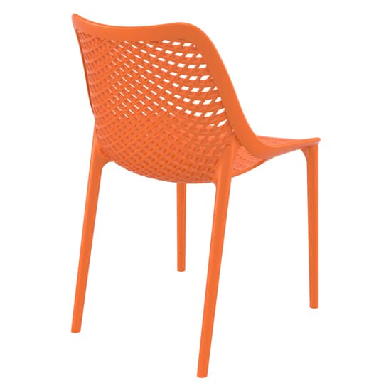 Aultas Outdoor Orange Stacking Dining Chairs In Pair_5