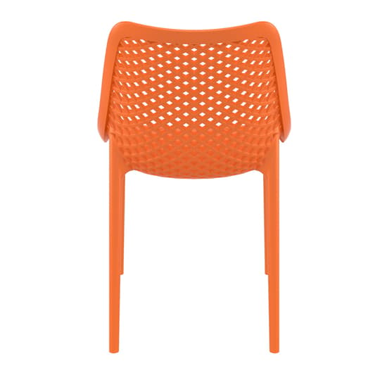 Aultas Outdoor Orange Stacking Dining Chairs In Pair_6