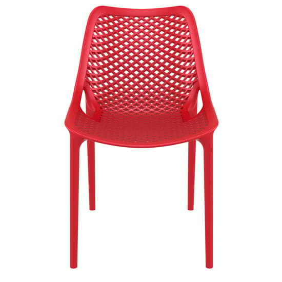 Aultas Outdoor Red Stacking Dining Chairs In Pair_2