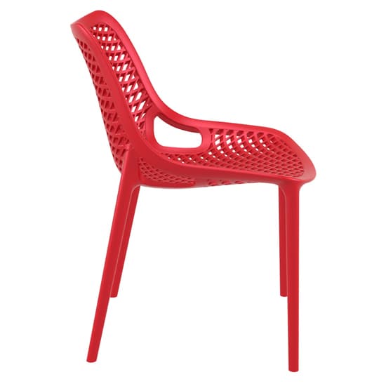 Aultas Outdoor Red Stacking Dining Chairs In Pair_3