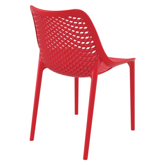Aultas Outdoor Red Stacking Dining Chairs In Pair_4