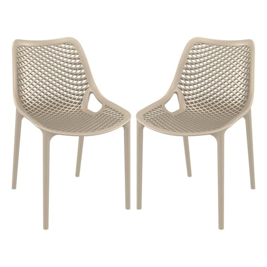 Aultas Outdoor Taupe Stacking Dining Chairs In Pair_1