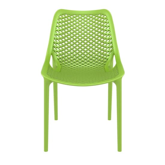 Aultas Outdoor Tropical Green Stacking Dining Chairs In Pair_3