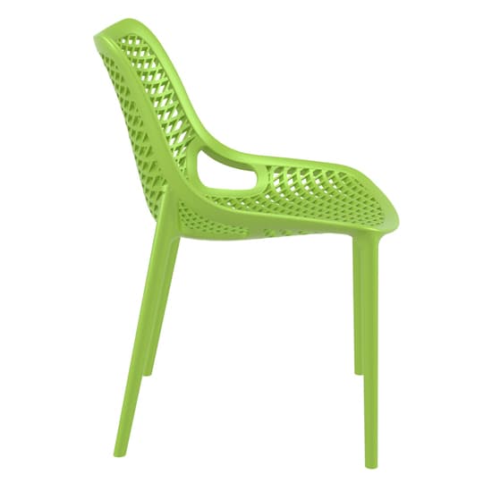Aultas Outdoor Tropical Green Stacking Dining Chairs In Pair_4